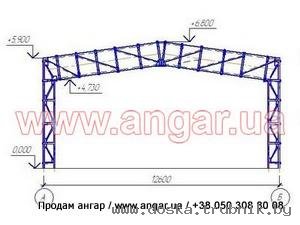 Продажа каркаса ангара 24х48 (лежалые конструкции)