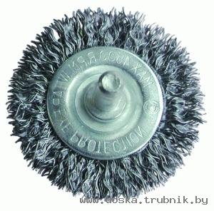 Щетка-крацовка круговая из проволоки со шпилькой Hobbi
