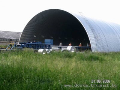 Оборудование для строительства бескаркасных ангаров