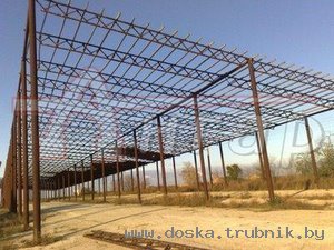 Продаю ангар (каркас ангара/навеса) 72х33, двухскатный